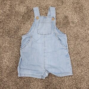Little Planet by Carters Organic Cotton Denim Shortall Overalls Light Wash 18M